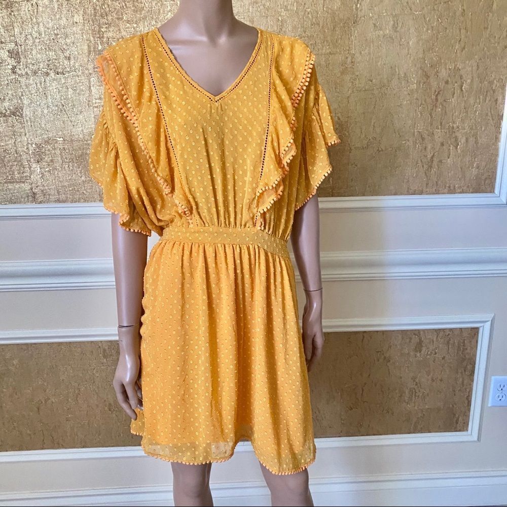 NWT Scotch & Soda ruffles & Pom Pom’s mini dress S - Picture 8 of 8